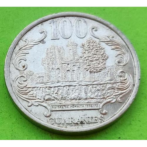 Парагвай 100 гуарани 2011 г. (белый металл) 