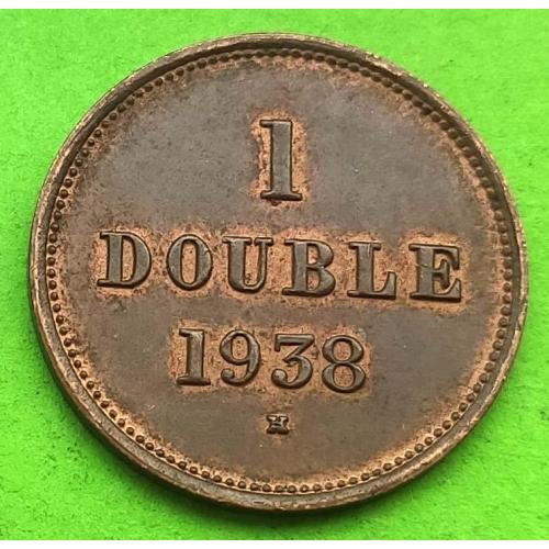 Патина - Гернси 1 дабл 1938 г. (кустик на гербе)