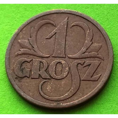 Польша 1 грош 1938 г.