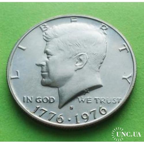 Пруф - юб. США 1-2 доллара 1776-1976 гг. (буква S, очень редкий, тираж всего 7 000 000)