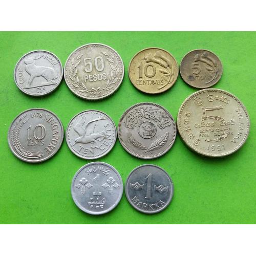 Рандомный набор №3 монет 10 штук разных стран (или цена за одну монету на выбор 20 грн)