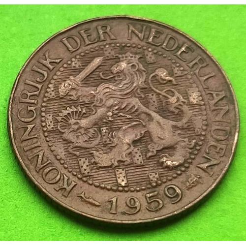 Редкая эмиссия - Суринам 1 цент 1959 г. (в Нидерландах монеты этого периода выглядят по другому)
