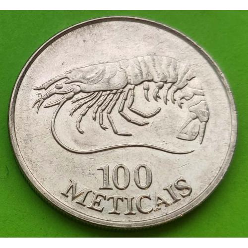 Редкая - Мозамбик 100 метикалей 1994 г.