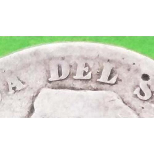 Редкая надпись - DEL (не DE EL) Сальвадор 5 сентаво 192? г.