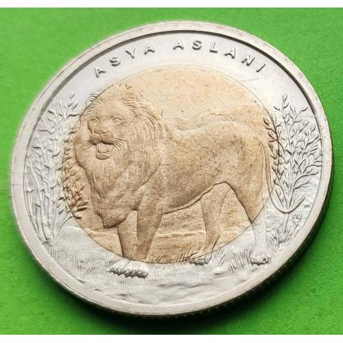 Редкая серия - Турция 1 лира 2011 г. (лев)