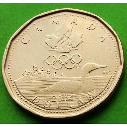 Редкая - юб. Канада 1 доллар 2004 г. (спорт, Олимпийские игры в Афинах)