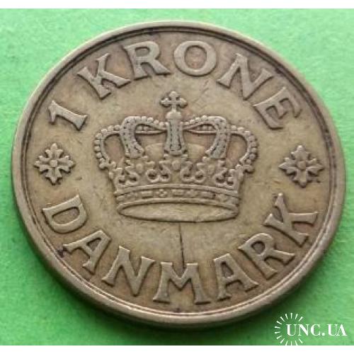 Редкий год - Дания 1 крона 1934 г.