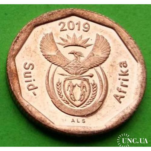 Редкий год - ЮАР 10 центов 2019 г. (каждый год новая надпись)