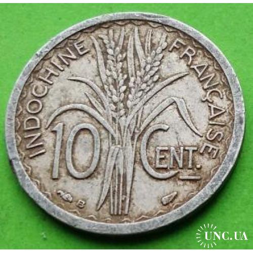 Редкий металл - алюминий - Фр. Индокитай 10 центов 1945 г.