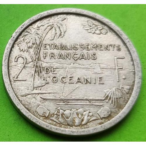Редкий номинал - Фр. Океания 2 франка 1949 г.