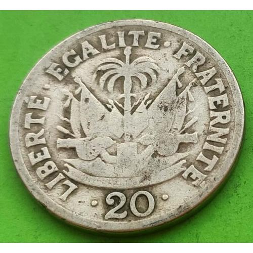 Редкий портрет - Гаити 20 сантимов 1956 г.