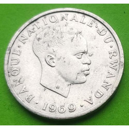 (+++) Руанда 1 франк 1969 г. - редкий потрет