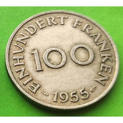 Саарленд (Саар) 100 франков 1955 г.