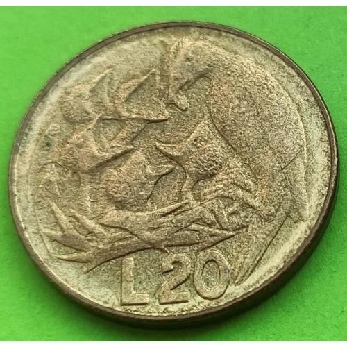 Сан-Марино 20 лир 1975 г. - хорошее состояние