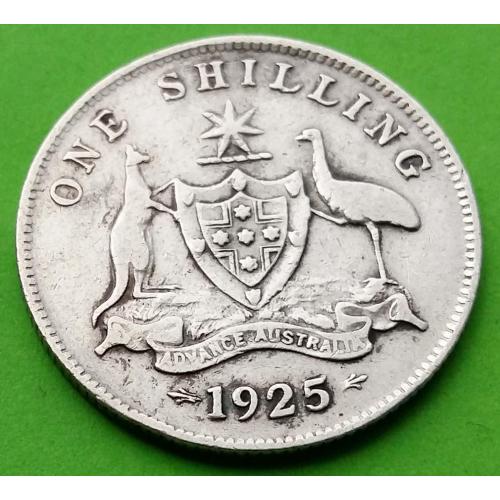 Серебро - Австралия шиллинг 1925 г. (Георг V) - неплохое состояние