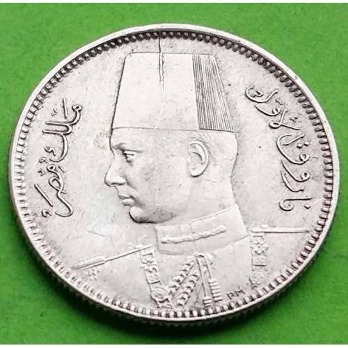 Серебро - Египет 2 пиастра 1937 г.