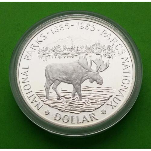 (А-512) Серебро - Канада 1 доллар 1985 г. (пруф) - капсула не открывалась