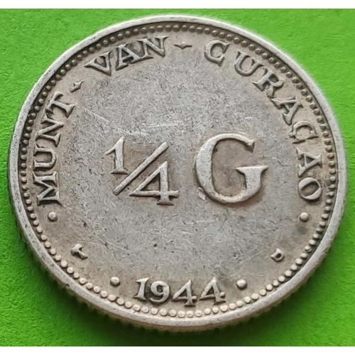 Серебро - Кюрасао 1/4 гульдена 1944 г.