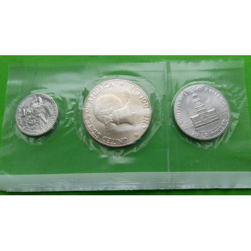 Серебро - набор монет США 1/4, 1/2 и 1 доллар 1776-1976 гг. (200-летие Декларации Независимости)