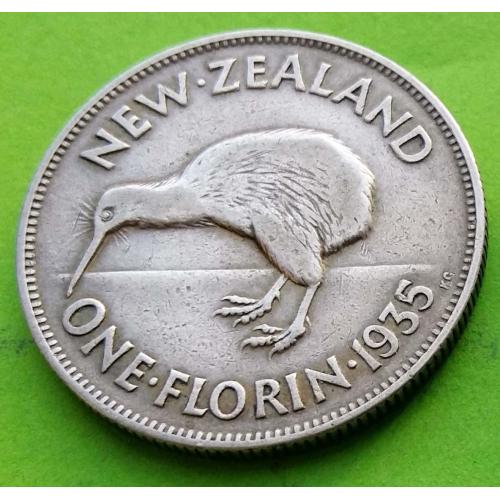 Серебро - Новая Зеландия флорин 1935 г.