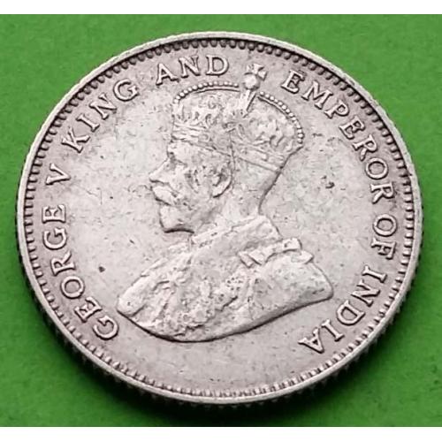 Серебро - Стрейтс Сетлментс 10 центов 1927 г. (Георг V) - хорошее состояние
