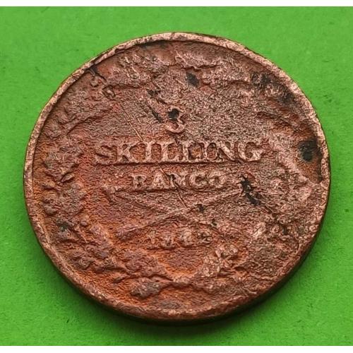 Швеция 1/3 скиллинга 1842 г.