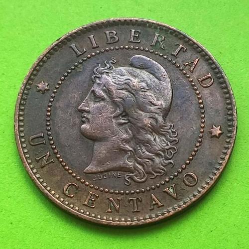 Симпатичная - Аргентина 1 сентаво 1890 г. - редкий номинал 