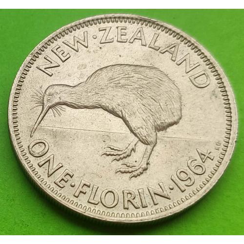 Симпатичная - Новая Зеландия флорин 1964 г. (Елизавета II)