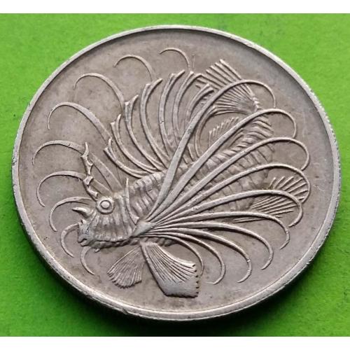Сингапур 50 центов 1971 г. (рыба-лев) 