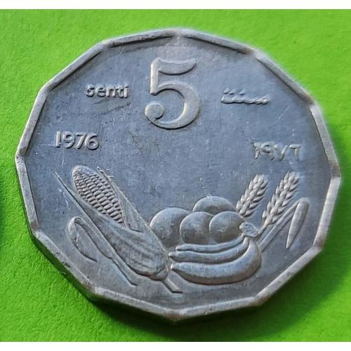Сомали 5 чентезимо 1976 г.