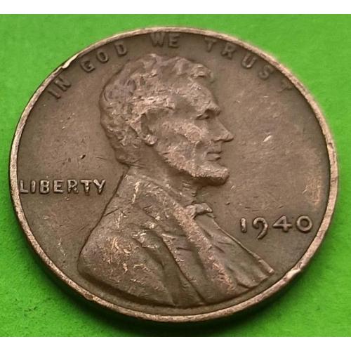 США 1 цент 1940 г.