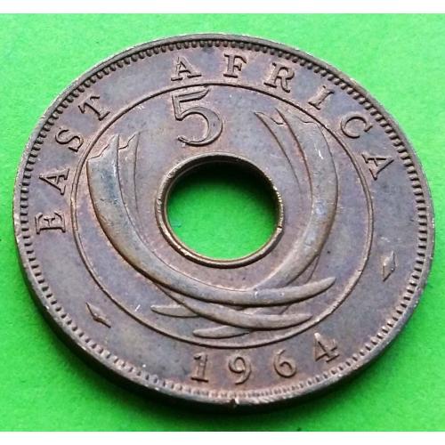 Танзания - бывшая Брит. Восточная Африка - 5 центов 1964 г. - один год выпуска с таким дизайном