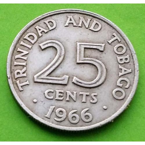 Тринидад и Тобаго 25 центов 1966 г. - первая эмиссия