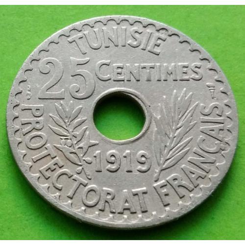 Тунис 25 сантимов 1919 г. (Мухамед Аль-Насир Бей)