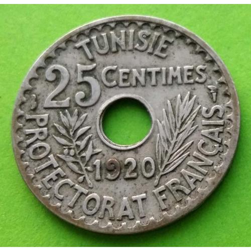 Тунис 25 сантимов 1920 г.