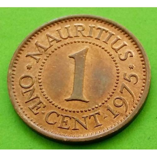 UNC - Брит. Маврикий 1 цент 1975 г. (Елизавета II)