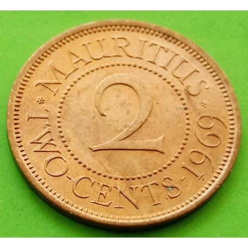 UNC - Брит. Маврикий 2 цента 1969 г. (Елизавета II)