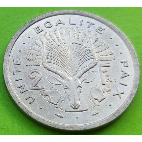 UNC - Джибути 2 франка 1977 г.