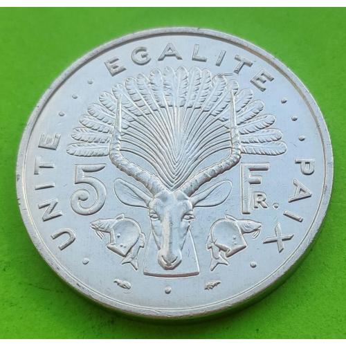 UNC - Джибути 5 франков 1991 г.