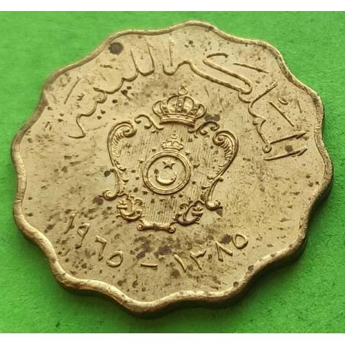 UNC - Ливия 5 миллимов 1965 г. - редкое состояние