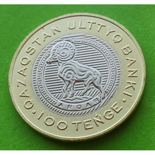 (+++) UNC - юб. Казахстан 100 тенге 2025 г. (Дикая природа - Архар)