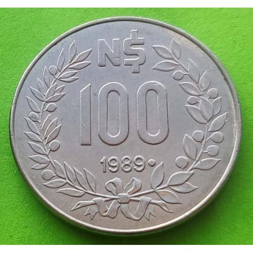 Уругвай 100 песо 1989 г.