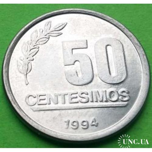 Уругвай 50 сентесимо 1994 г.