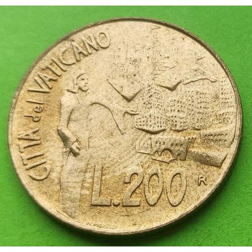 Ватикан 200 лир 1991 г.