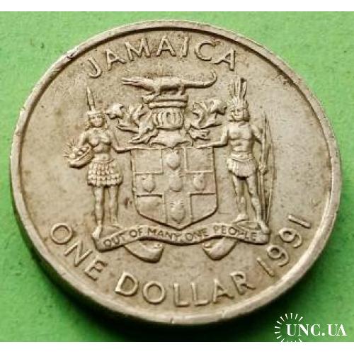Ямайка 1 доллар 1991 г.