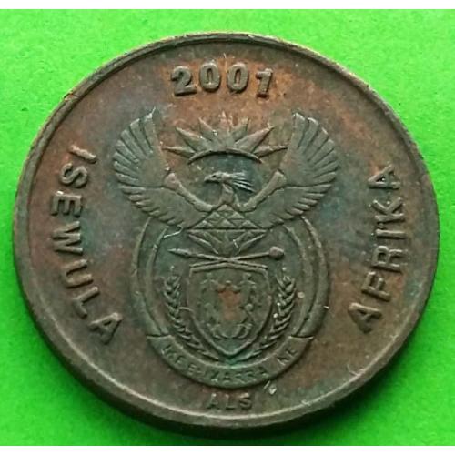 ЮАР 1 цент 2001 г. (каждый год новая надпись) - редкий год