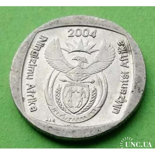 ЮАР 1 ранд 2004 г. - каждый год новая надпись