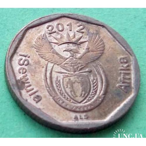 ЮАР 10 центов 2012 г. (каждый год новая надпись)