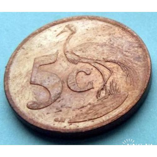 ЮАР 5 центов 2008 г. (каждый год новая надпись)