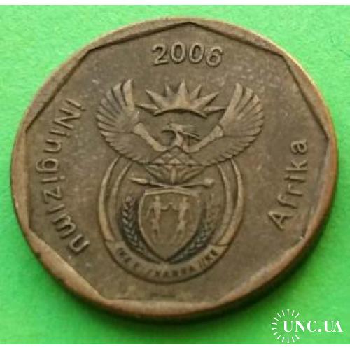 ЮАР 50 центов 2006 г. - каждый год новая надпись